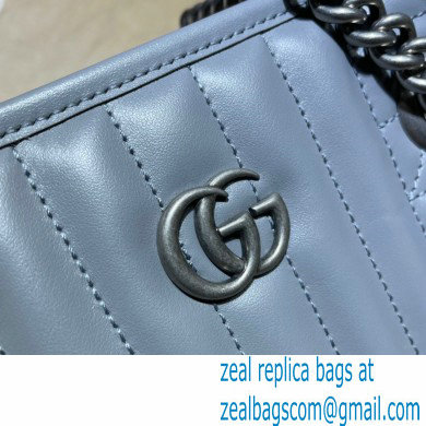 Gucci Aria Collection GG Marmont Small Tote Bag 681483 Grey 2021