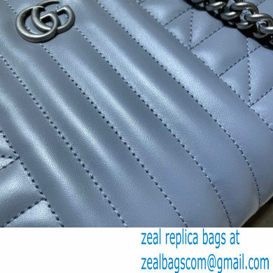 Gucci Aria Collection GG Marmont Small Tote Bag 681483 Grey 2021