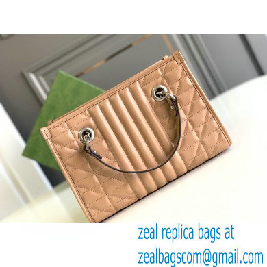 Gucci Aria Collection GG Marmont Small Tote Bag 681483 Rose Beige 2021
