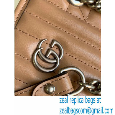 Gucci Aria Collection GG Marmont Small Tote Bag 681483 Rose Beige 2021