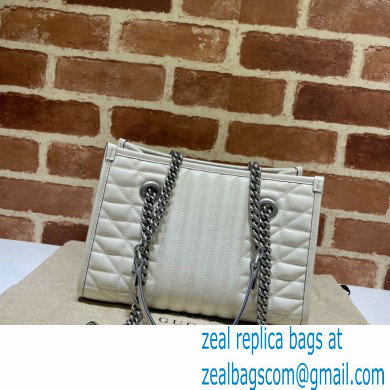Gucci Aria Collection GG Marmont Small Tote Bag 681483 White 2021