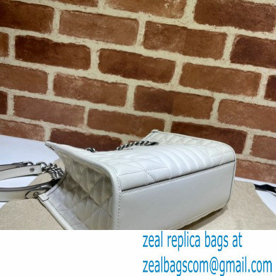 Gucci Aria Collection GG Marmont Small Tote Bag 681483 White 2021