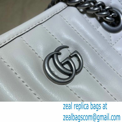 Gucci Aria Collection GG Marmont Small Tote Bag 681483 White 2021