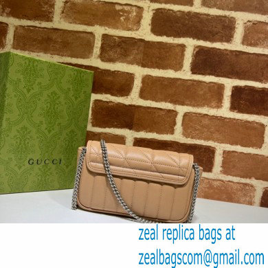 Gucci Aria Collection GG Marmont Super Mini Shoulder Bag 476433 Rose Beige 2021 - Click Image to Close