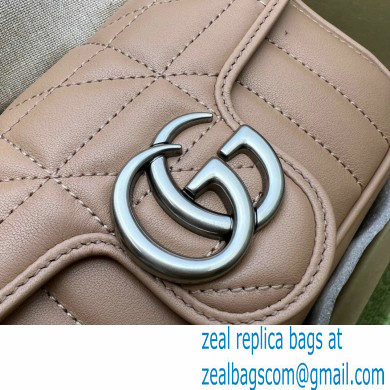 Gucci Aria Collection GG Marmont Super Mini Shoulder Bag 476433 Rose Beige 2021