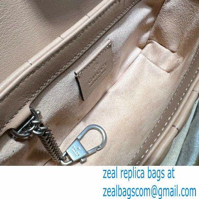 Gucci Aria Collection GG Marmont Super Mini Shoulder Bag 476433 Rose Beige 2021
