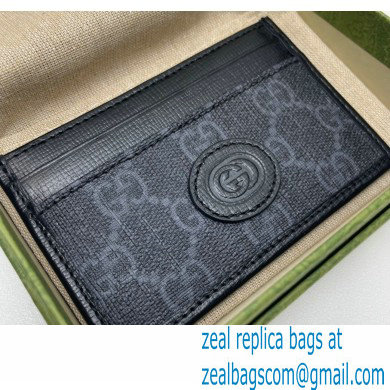 Gucci Card case with Interlocking G 673002 Black 2021 - Click Image to Close