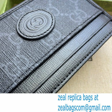 Gucci Card case with Interlocking G 673002 Black 2021 - Click Image to Close