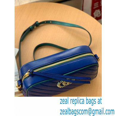 Gucci Diagonal GG Marmont Small Shoulder Bag 447632 Blue 2021