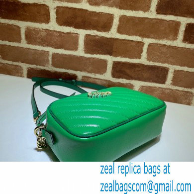 Gucci Diagonal GG Marmont Small Shoulder Bag 447632 Green 2021