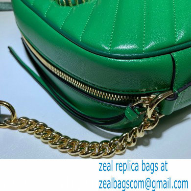 Gucci Diagonal GG Marmont Small Shoulder Bag 447632 Green 2021 - Click Image to Close