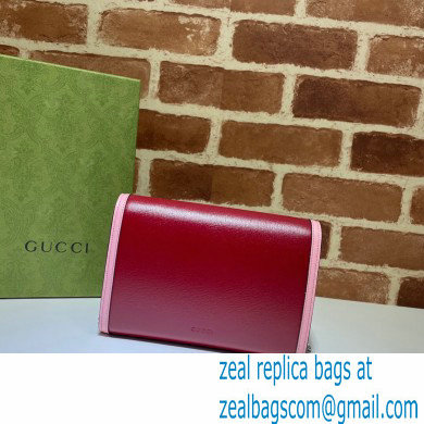 Gucci Dionysus Mini Chain Bag 401231 Leather Red/Pink 2021 - Click Image to Close