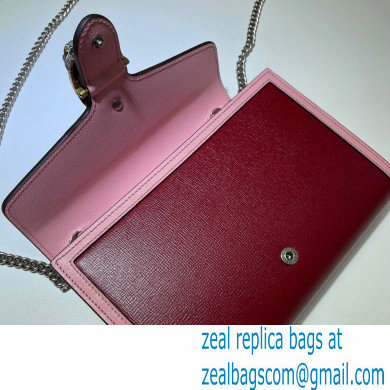 Gucci Dionysus Mini Chain Bag 401231 Leather Red/Pink 2021 - Click Image to Close