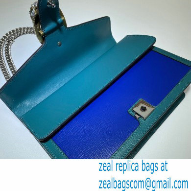 Gucci Dionysus Small Shoulder Bag 400249 Leather Blue/Turquoise 2021