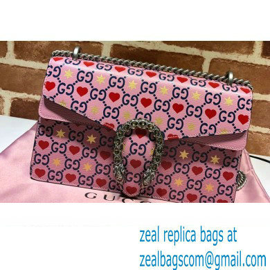 Gucci Dionysus Small Shoulder Bag 400249 Leather GG Heart Pink 2021