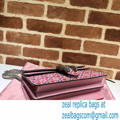 Gucci Dionysus Small Shoulder Bag 400249 Leather GG Heart Pink 2021