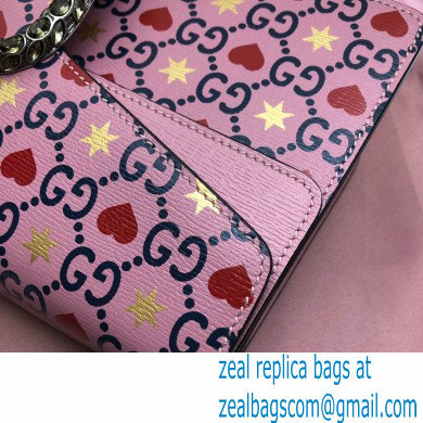 Gucci Dionysus Small Shoulder Bag 400249 Leather GG Heart Pink 2021