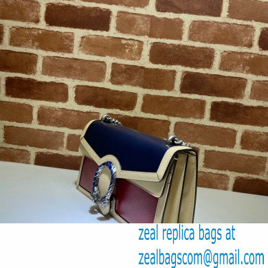 Gucci Dionysus Small Shoulder Bag 400249 Leather Navy Blue/Beige/Red 2021