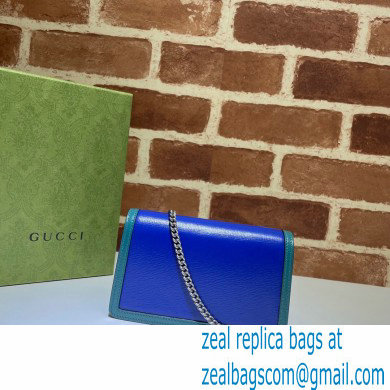 Gucci Dionysus Super Mini Shoulder Bag 476432 Leather Blue/Turquoise 2021