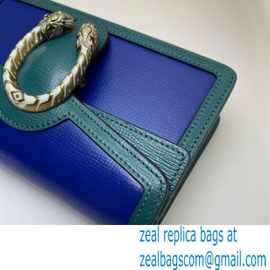 Gucci Dionysus Super Mini Shoulder Bag 476432 Leather Blue/Turquoise 2021 - Click Image to Close