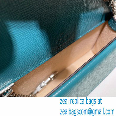 Gucci Dionysus Super Mini Shoulder Bag 476432 Leather Blue/Turquoise 2021 - Click Image to Close