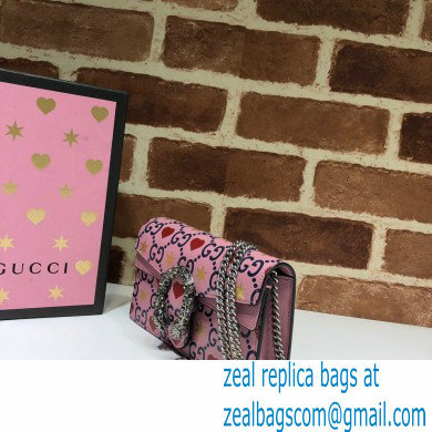 Gucci Dionysus Super Mini Shoulder Bag 476432 Leather GG Heart Pink 2021