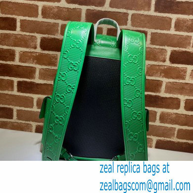 Gucci GG Embossed Backpack Bag 625770 Green 2021 - Click Image to Close