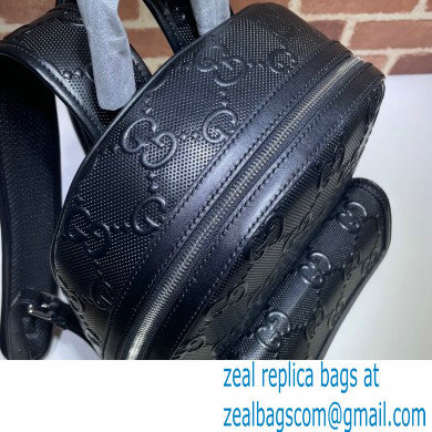 Gucci GG Embossed Backpack Bag 658579 Black 2021 - Click Image to Close