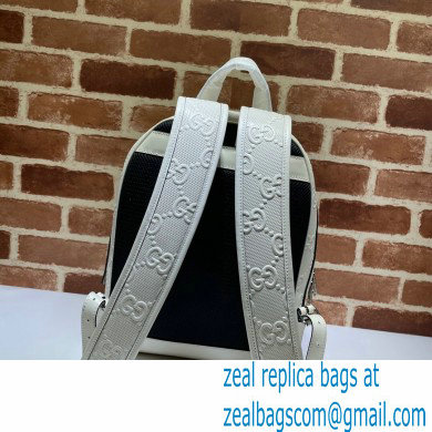 Gucci GG Embossed Backpack Bag 658579 White 2021