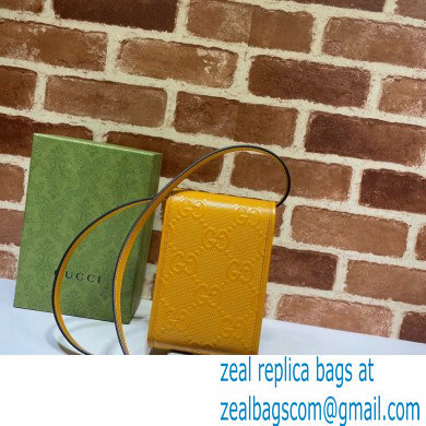Gucci GG Embossed Mini Bag 625571 Yellow 2021