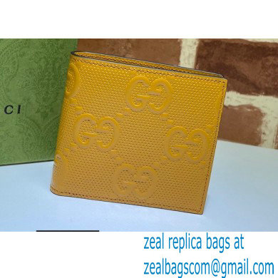 Gucci GG Embossed Wallet 625562 Yellow 2021 - Click Image to Close