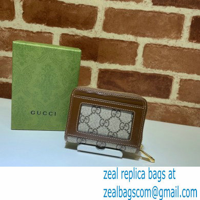 Gucci Horsebit 1955 Card Case 658549 GG Supreme Canvas Coffee 2021