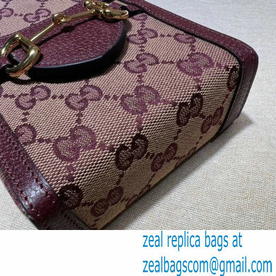 Gucci Horsebit 1955 Mini Bag 625615 GG Canvas Burgundy 2021