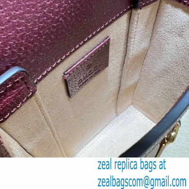 Gucci Horsebit 1955 Mini Bag 625615 GG Canvas Burgundy 2021