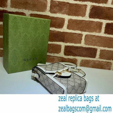 Gucci Horsebit 1955 Mini Bag 625615 GG Canvas White 2021 - Click Image to Close