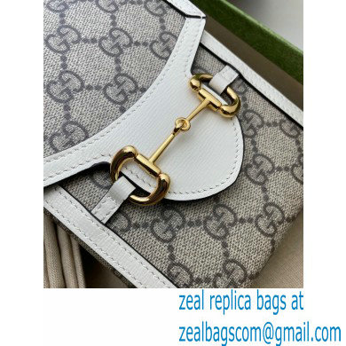Gucci Horsebit 1955 Mini Bag 625615 GG Canvas White 2021