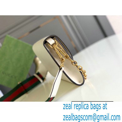 Gucci Horsebit 1955 Small Bag 677286 Leather White 2021