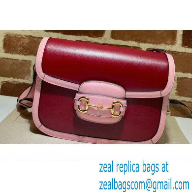 Gucci Horsebit 1955 Small Shoulder Bag 602204 Leather Red/Pink 2021