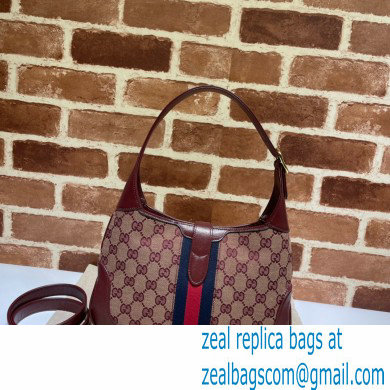 Gucci Jackie 1961 Small Hobo Bag 636706 GG Canvas Burgundy 2021