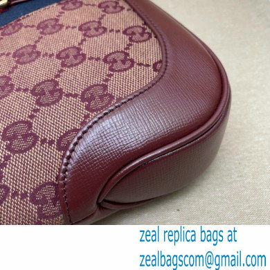 Gucci Jackie 1961 Small Hobo Bag 636706 GG Canvas Burgundy 2021