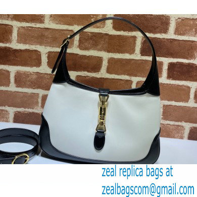 Gucci Jackie 1961 Small Hobo Bag 636706 Leather White/Black 2021 - Click Image to Close