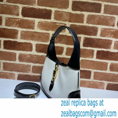 Gucci Jackie 1961 Small Hobo Bag 636706 Leather White/Black 2021 - Click Image to Close