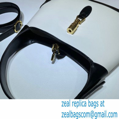 Gucci Jackie 1961 Small Hobo Bag 636706 Leather White/Black 2021 - Click Image to Close