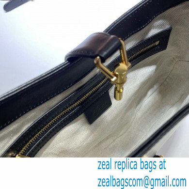 Gucci Jackie 1961 Small Hobo Bag 636706 Leather White/Black 2021 - Click Image to Close