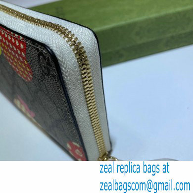 Gucci Les Pommes Zip Around Wallet 663924 Apple Print 2021