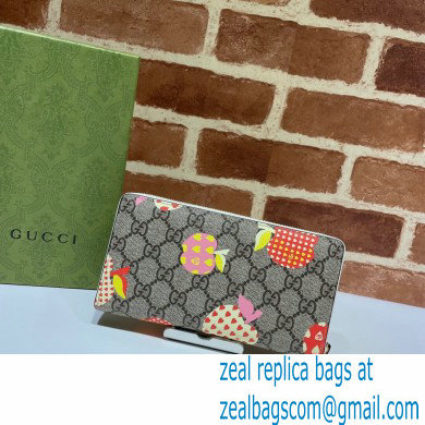 Gucci Les Pommes Zip Around Wallet 663924 Apple Print 2021