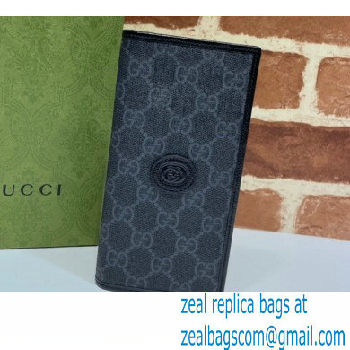 Gucci Long wallet with Interlocking G 672947 Black 2021 - Click Image to Close