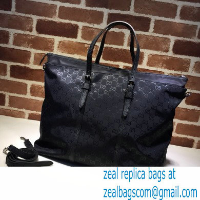 Gucci Nylon Guccissima light duffle bag 387068 Black 2021 - Click Image to Close