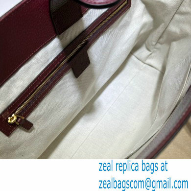 Gucci Ophidia GG Medium Tote Bag 631685 GG Canvas Burgundy 2021 - Click Image to Close