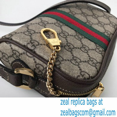 Gucci Ophidia GG Mini Bag with Web 517350 GG Canvas Coffee 2021 - Click Image to Close